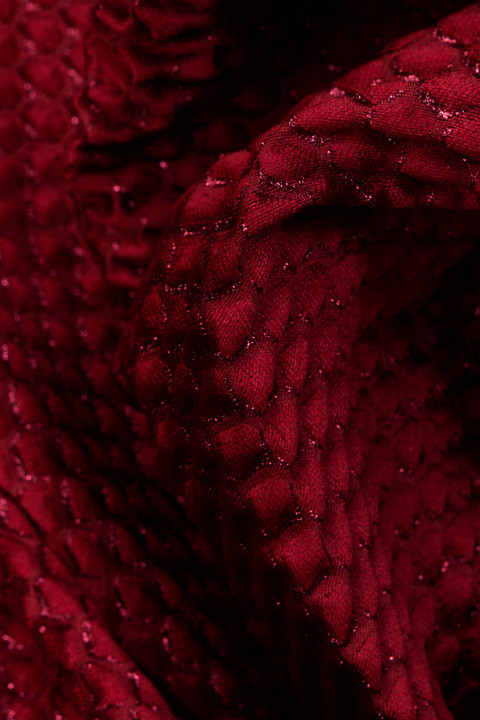 Burgundy jacquard
