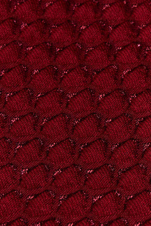 Burgundy jacquard