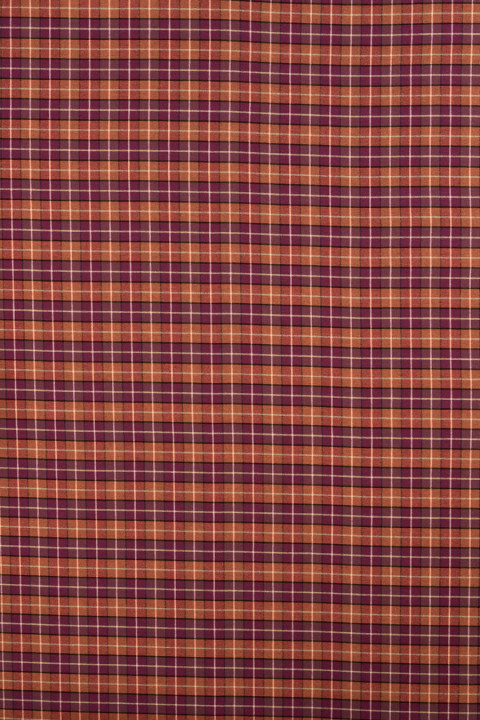 Polywool oranje paarse ruit