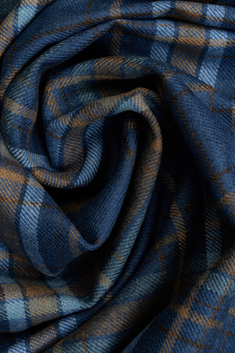 Blau kariert aus Polycotton