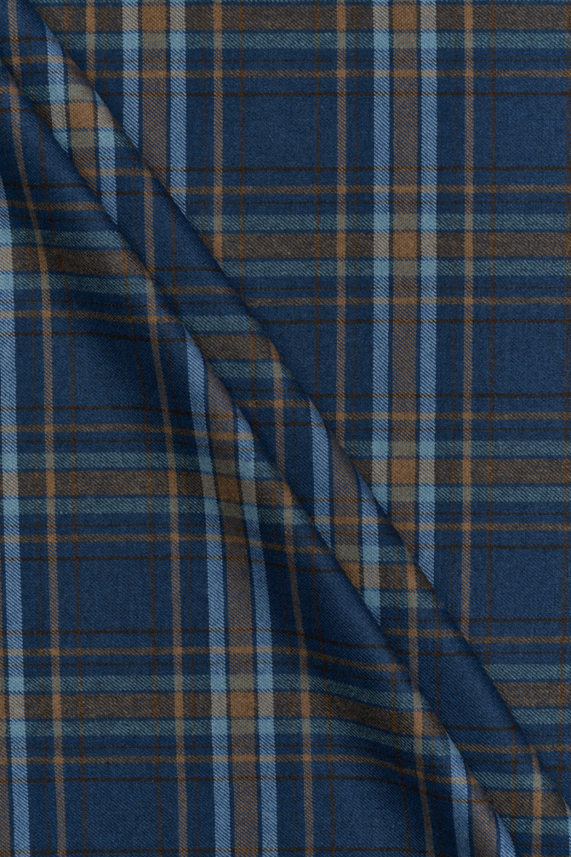 Blue plaid costume fabric