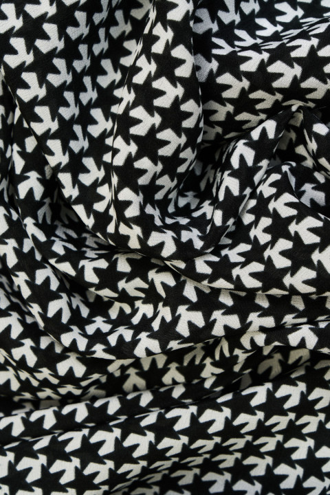 White silk star crepe