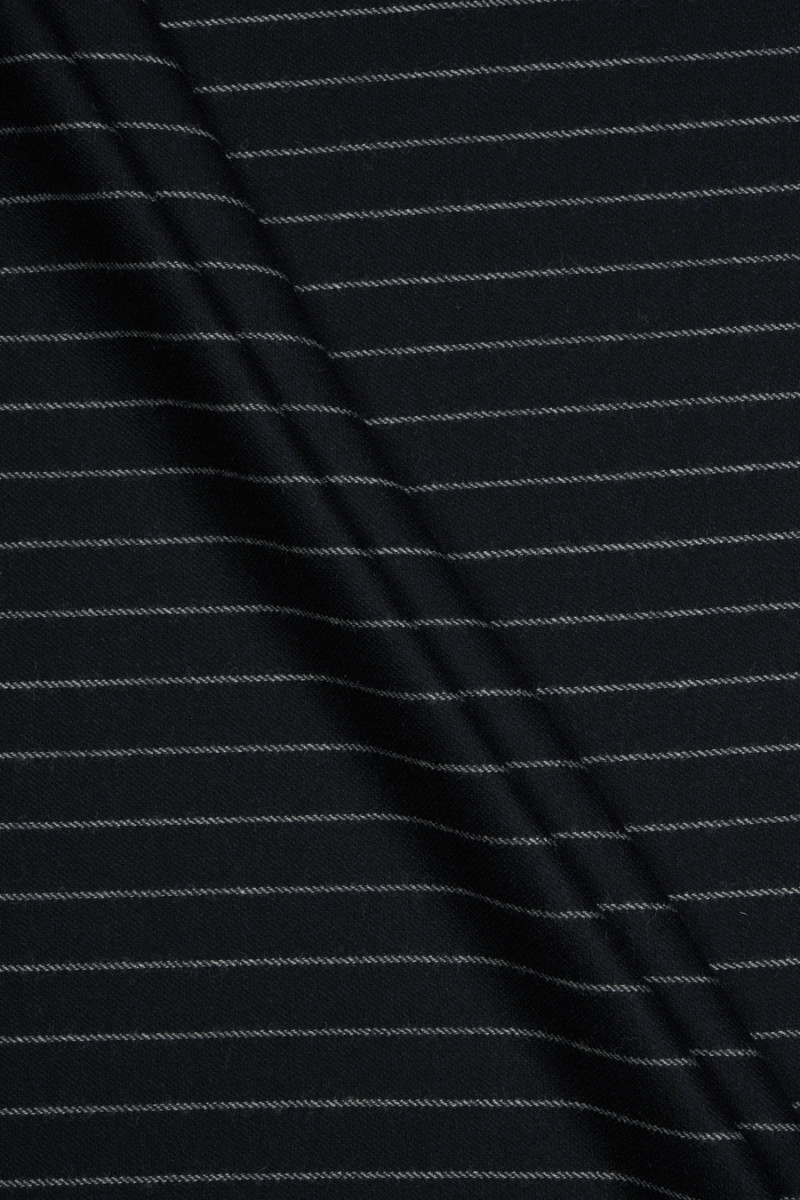 Striped wool fabric - two colors