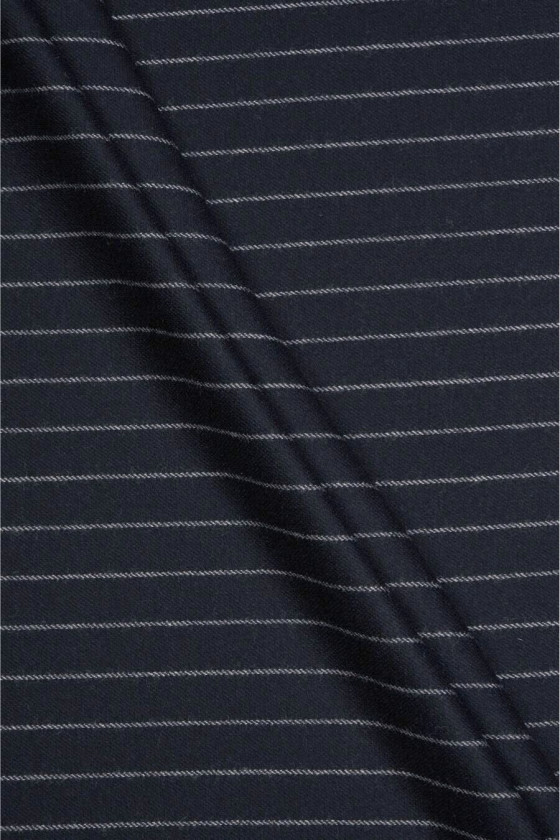 Striped wool fabric - two colors