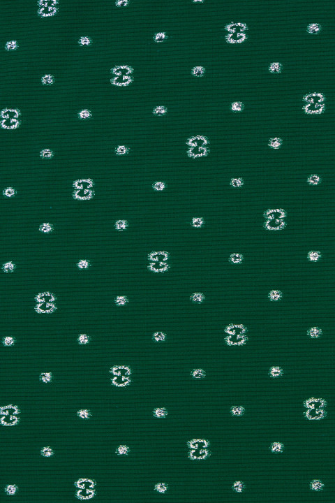 Green shirt fabric with stripes