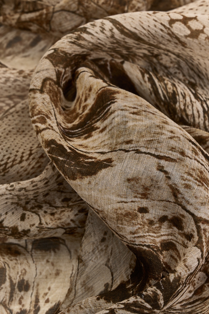 Silk chiffon snakeskin
