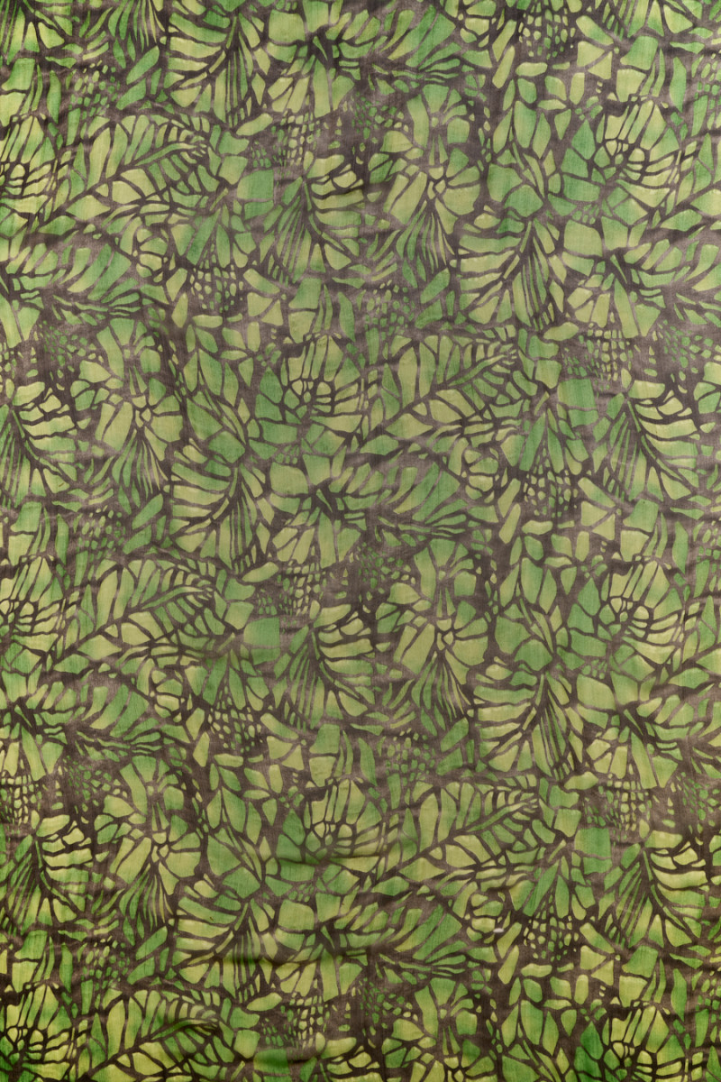 Vidrieras de seda gasa verde KUPON 90cm