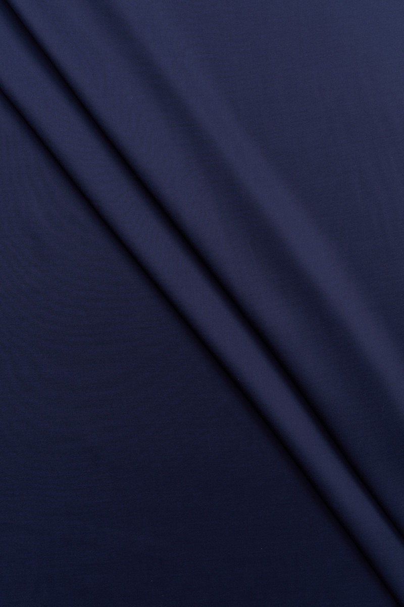 Navy blue viscose satin