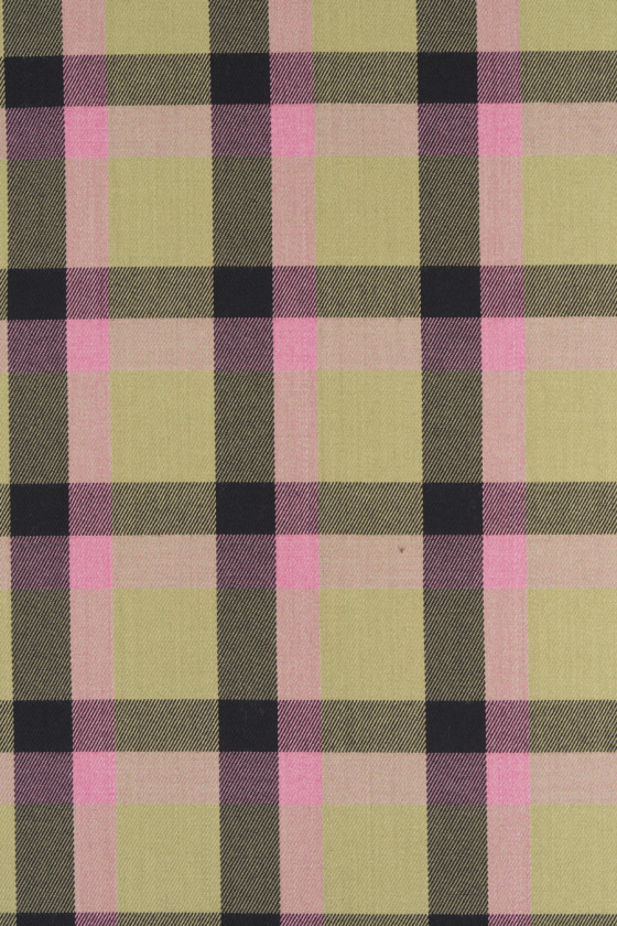 Kockovaná polyviskóza ružovo-zelená