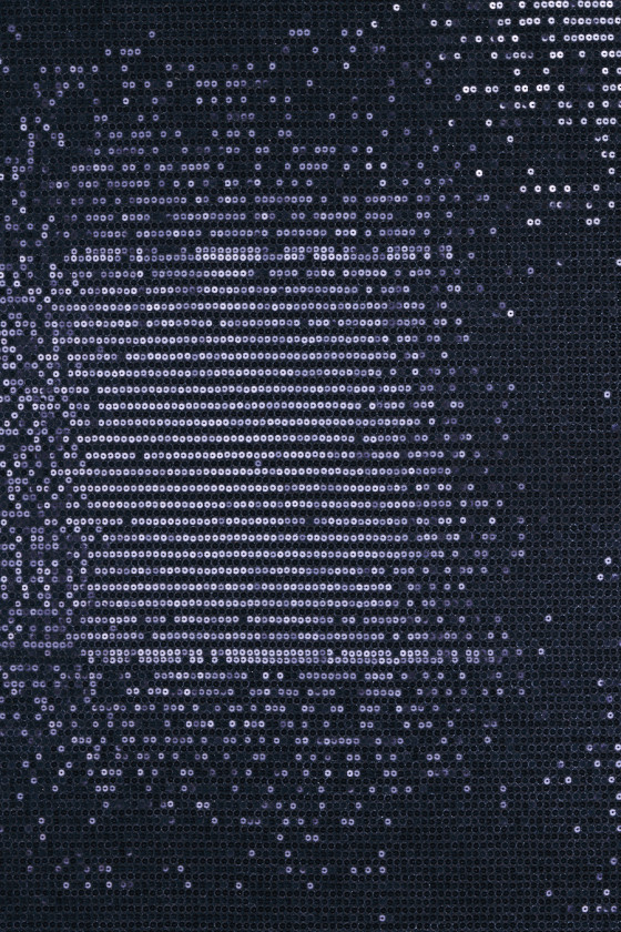 Navy blue sequins COUPON 190cm