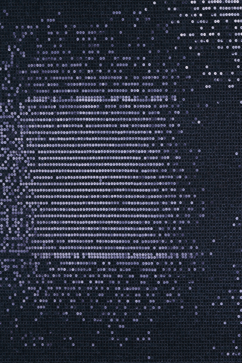 Navy blue sequins COUPON 190cm