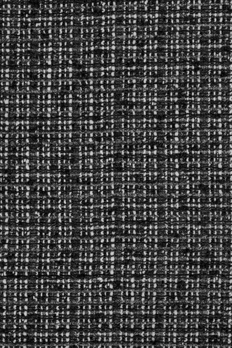 Chanel-stil tyg grå-silver KUPON 70 CM