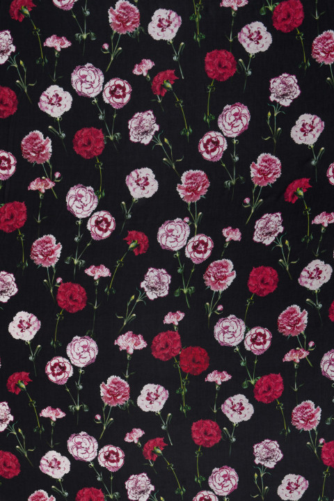 Silk patterned chiffon - cloves