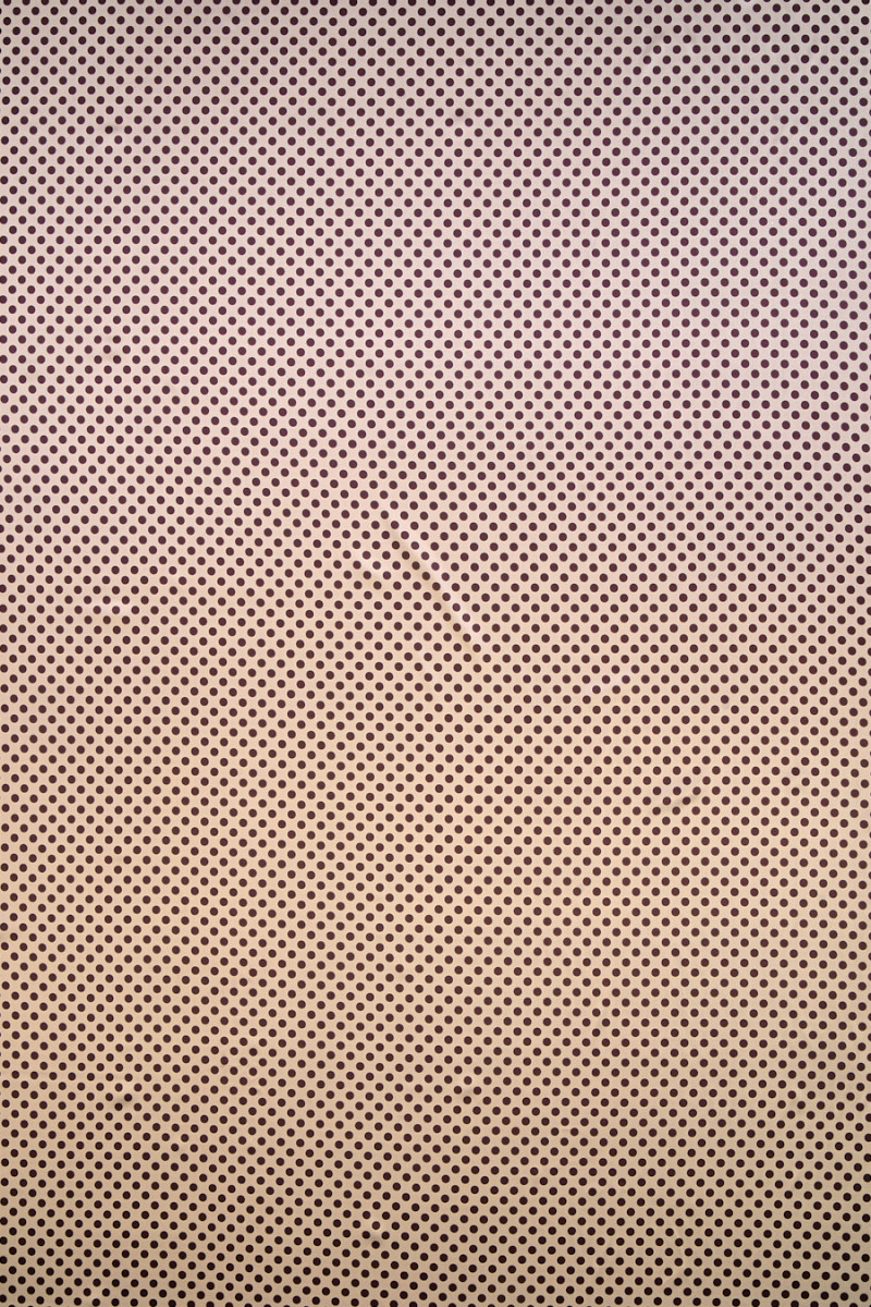 Satyna jedwabna beżowa w brązowe groszki