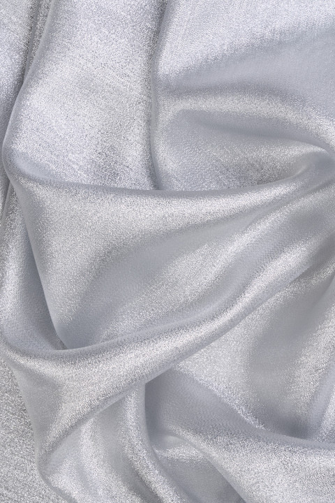 Silver polyester organza