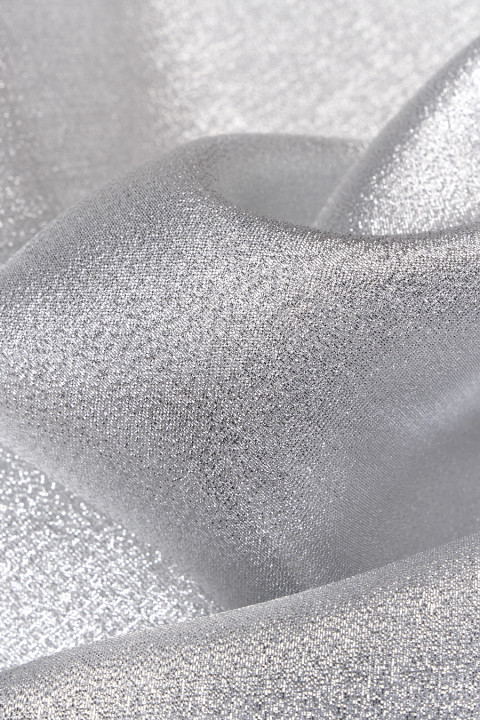 Silberner Polyester-Organza