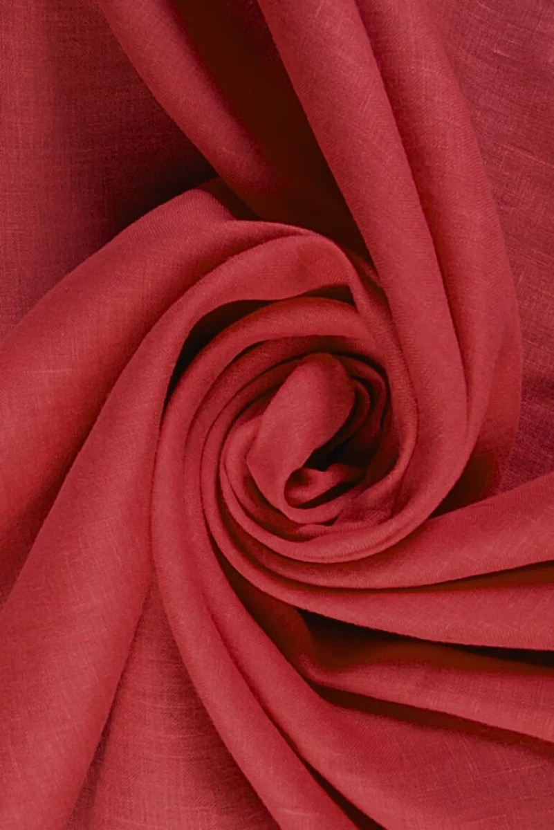 Len czerwień truskawkowa KUPON 130cm