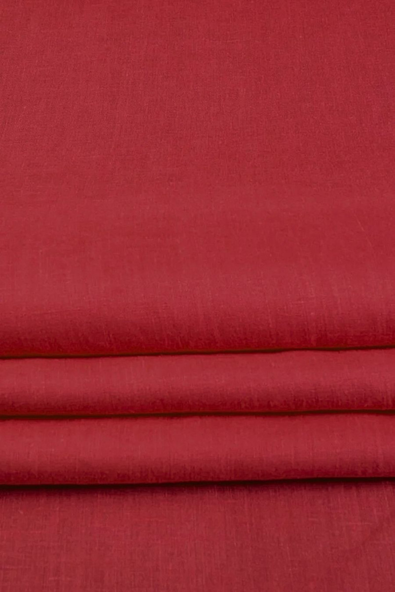 Len czerwień truskawkowa KUPON 130cm