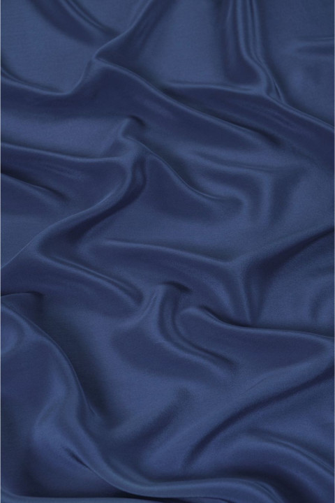 Crepe acetate with silk light navy blue