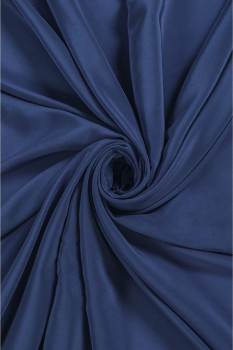 Crepe acetate with silk light navy blue