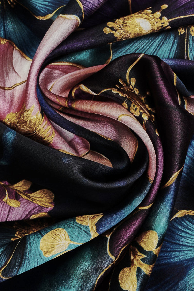 Silk satin turquoise flowers