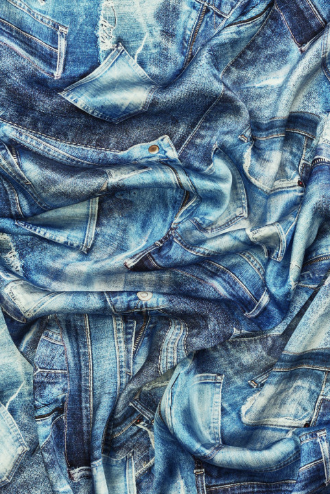 Satin silk jeans