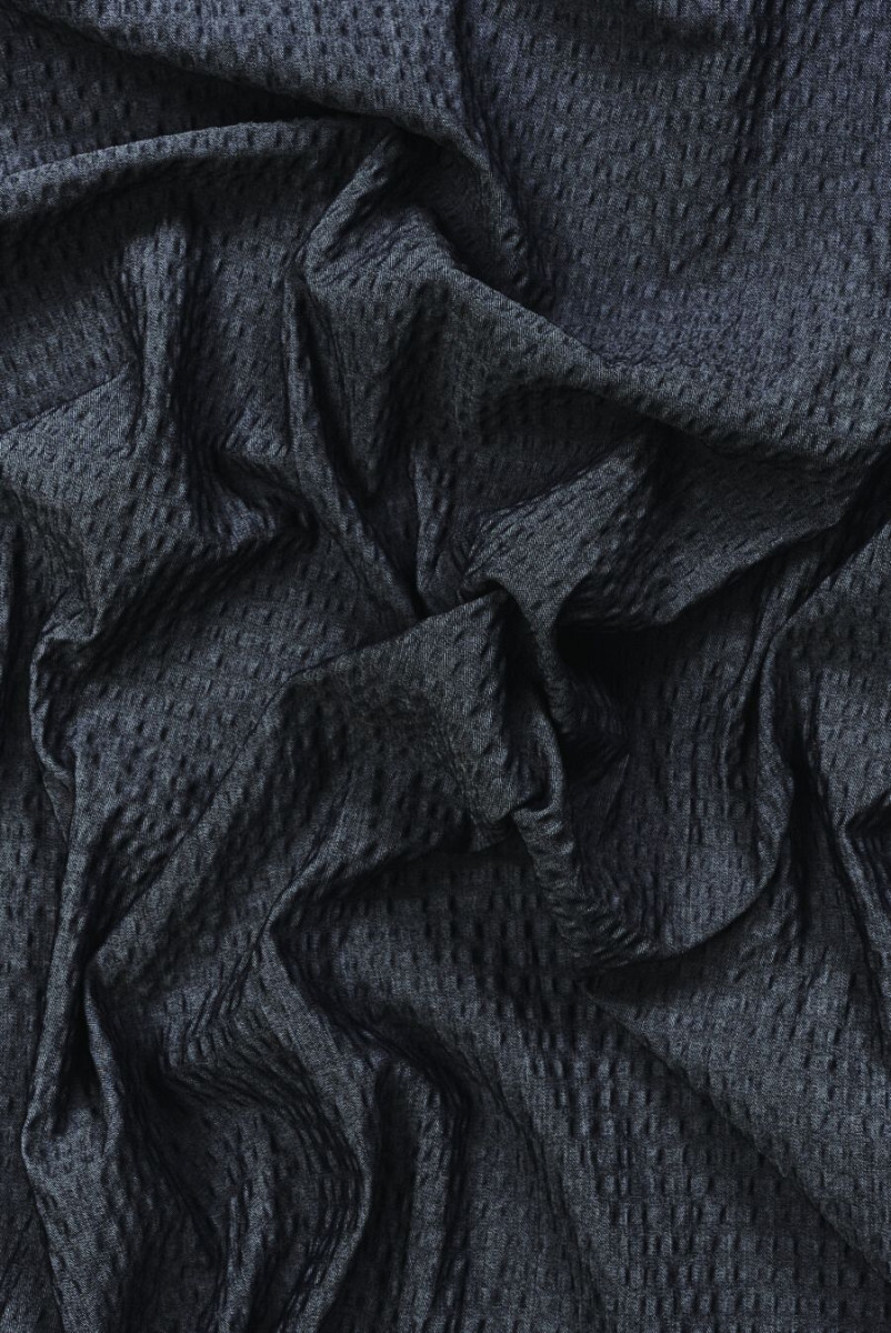 Tkanina strukturalna z bawełną granatowa