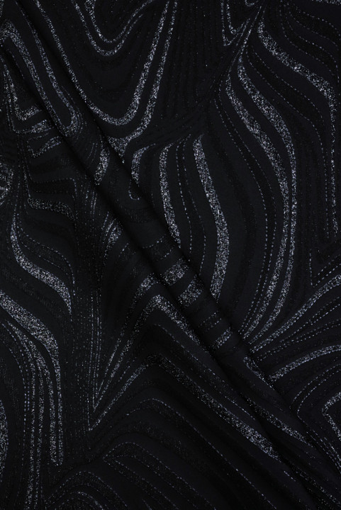 Jacquard black waves