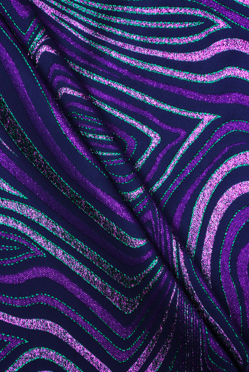 Jacquard violet vagues