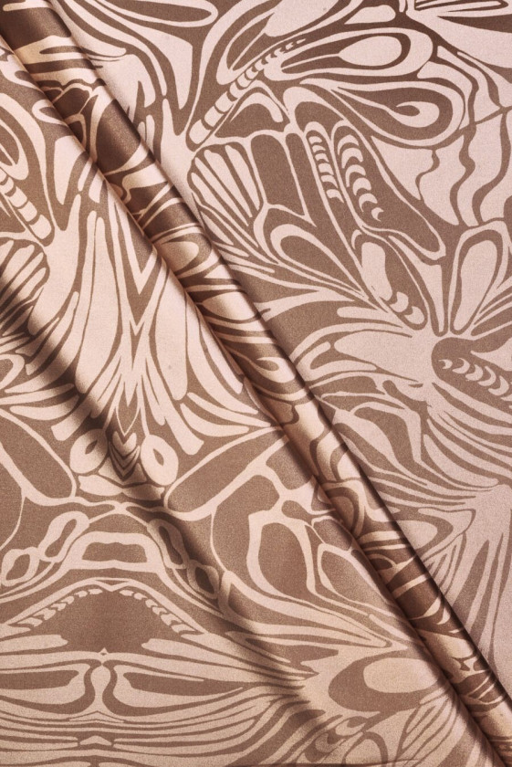 Seidensatin beige Konturen...