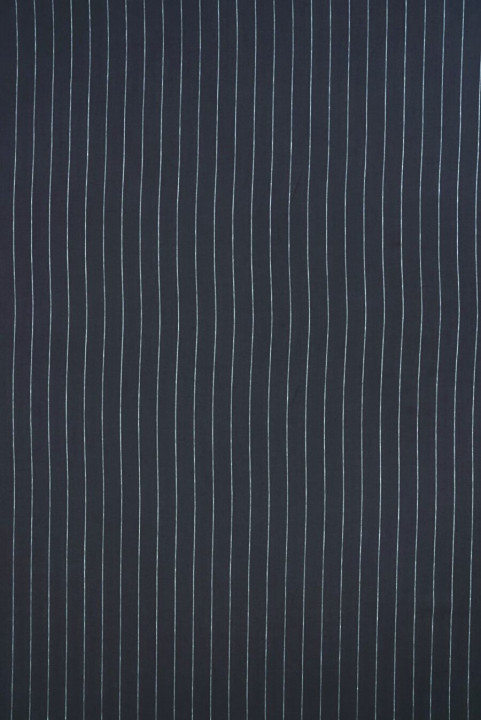 Navy blue striped linen