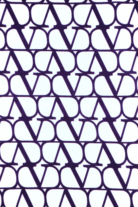 Silk satin signed purple V