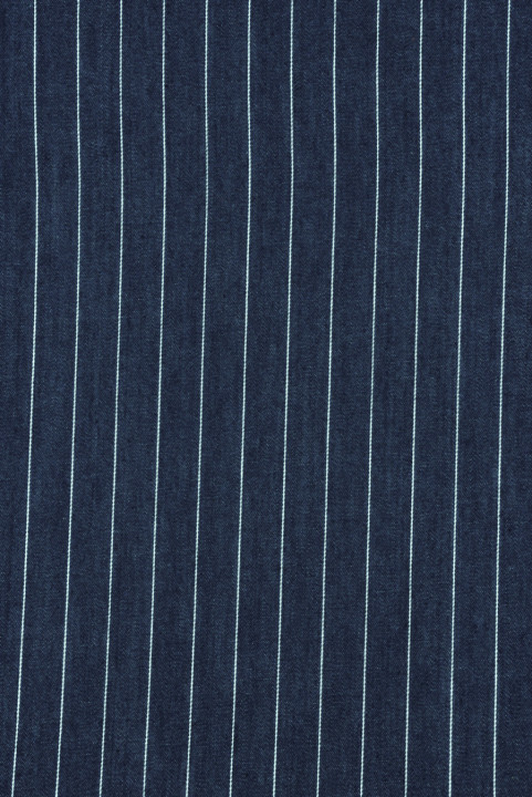 Dark denim striped cotton