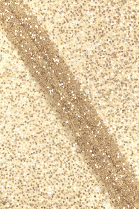 Sequin fabric beige and gold