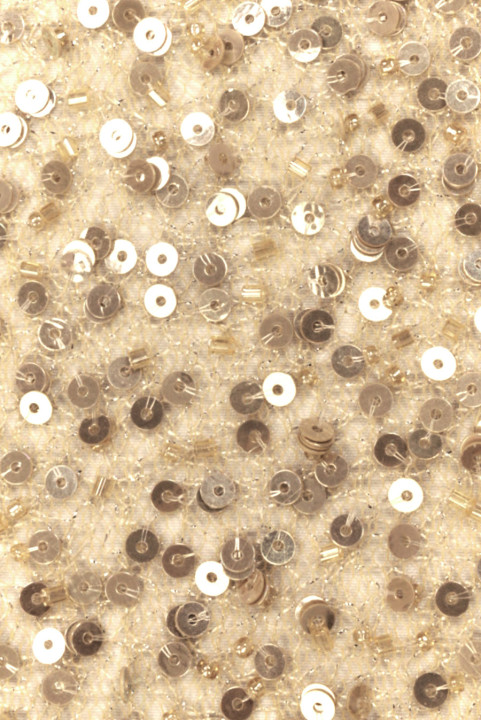 Paillettenstoff Beige und Gold