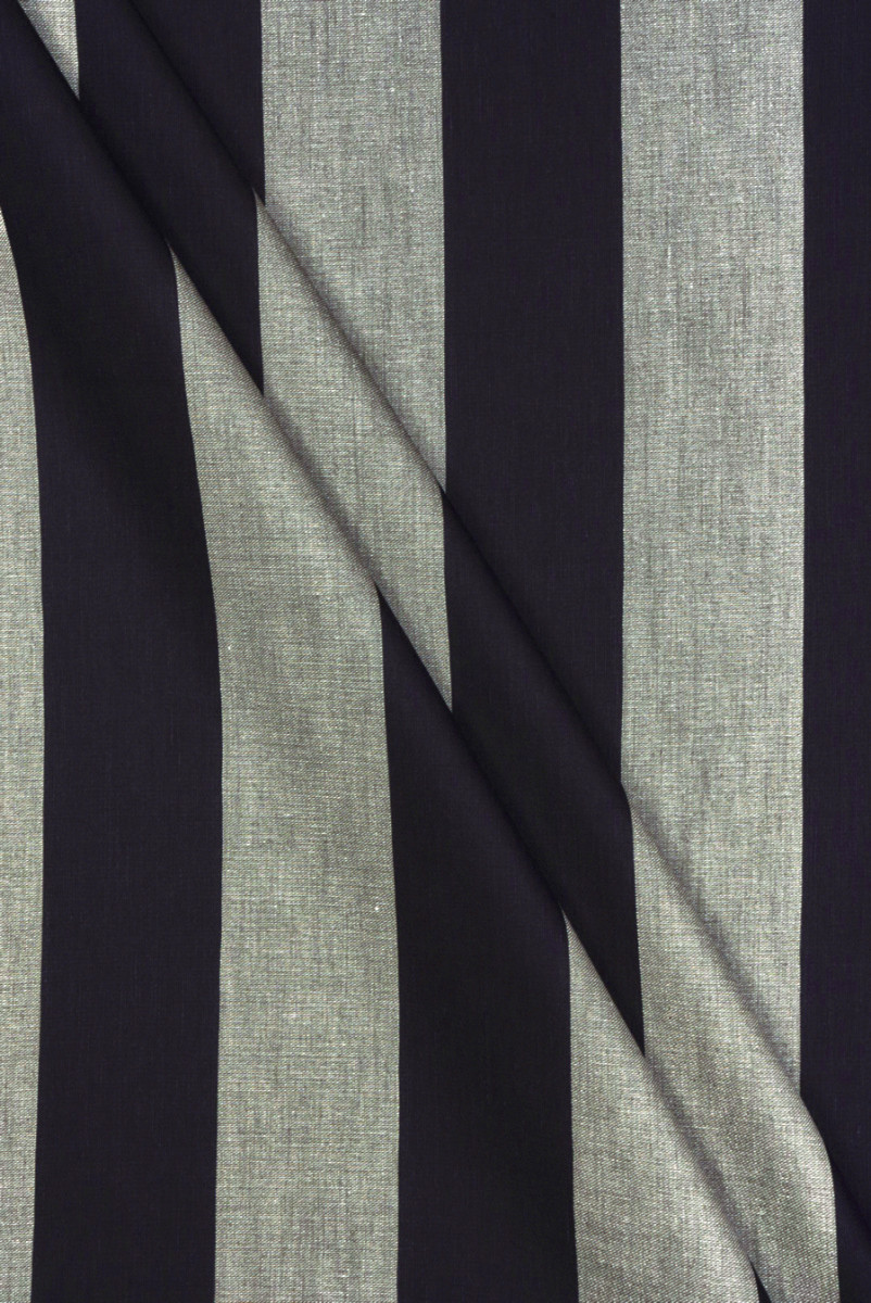 Linen with viscose wide stripes