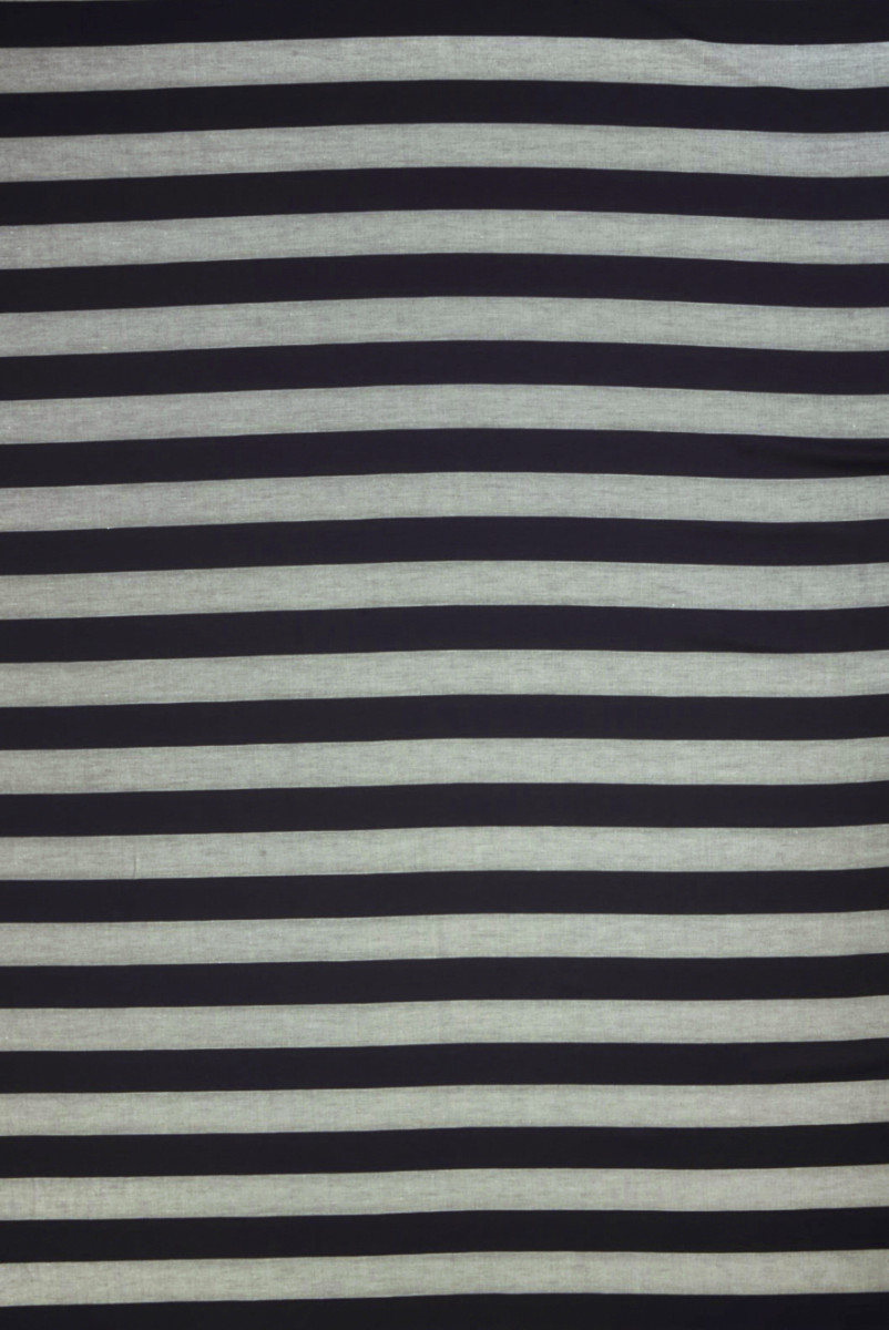 Linen with viscose wide stripes