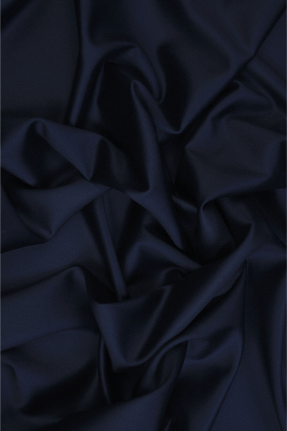 Marineblå uld-kostume KUPON 180cm