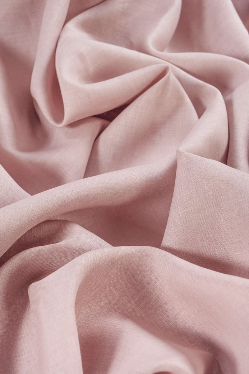 Len naturalny MARIA - brudny róż