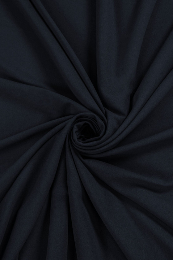 Georgette de viscose bleu marine foncé