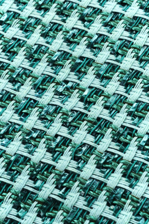 Chanel stof groene raffia