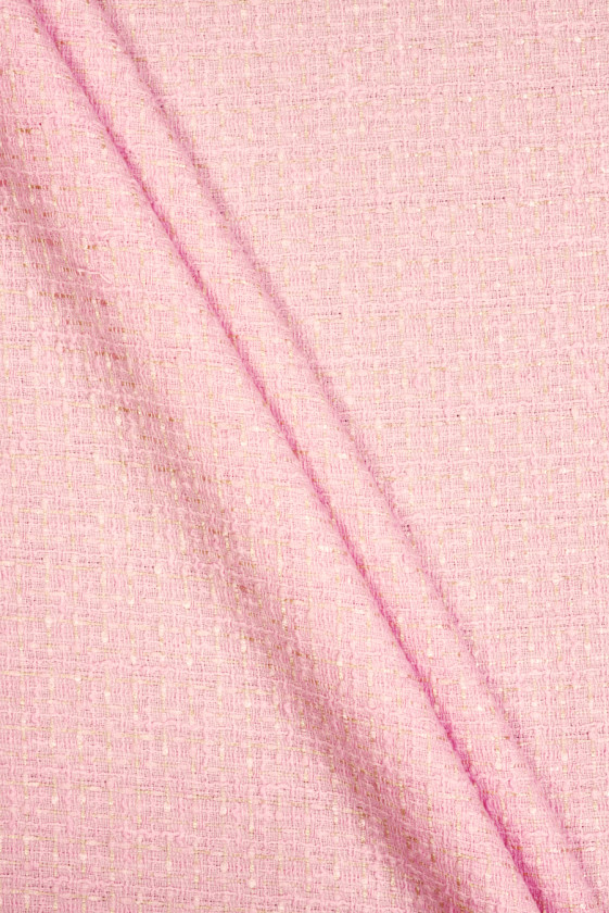 Tkanina typu chanel różowa jasna KUPON 120cm