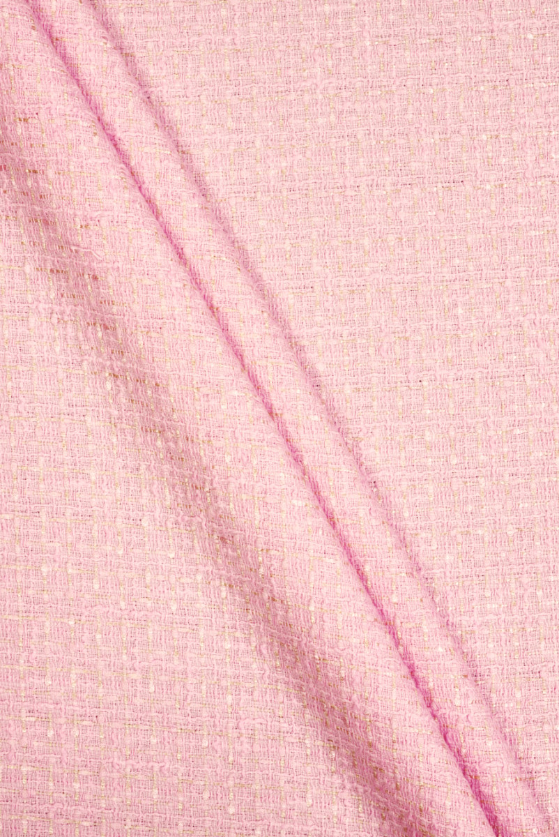 Tkanina typu chanel różowa jasna KUPON 120cm