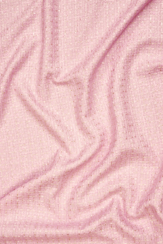Tkanina typu chanel różowa jasna KUPON 120cm