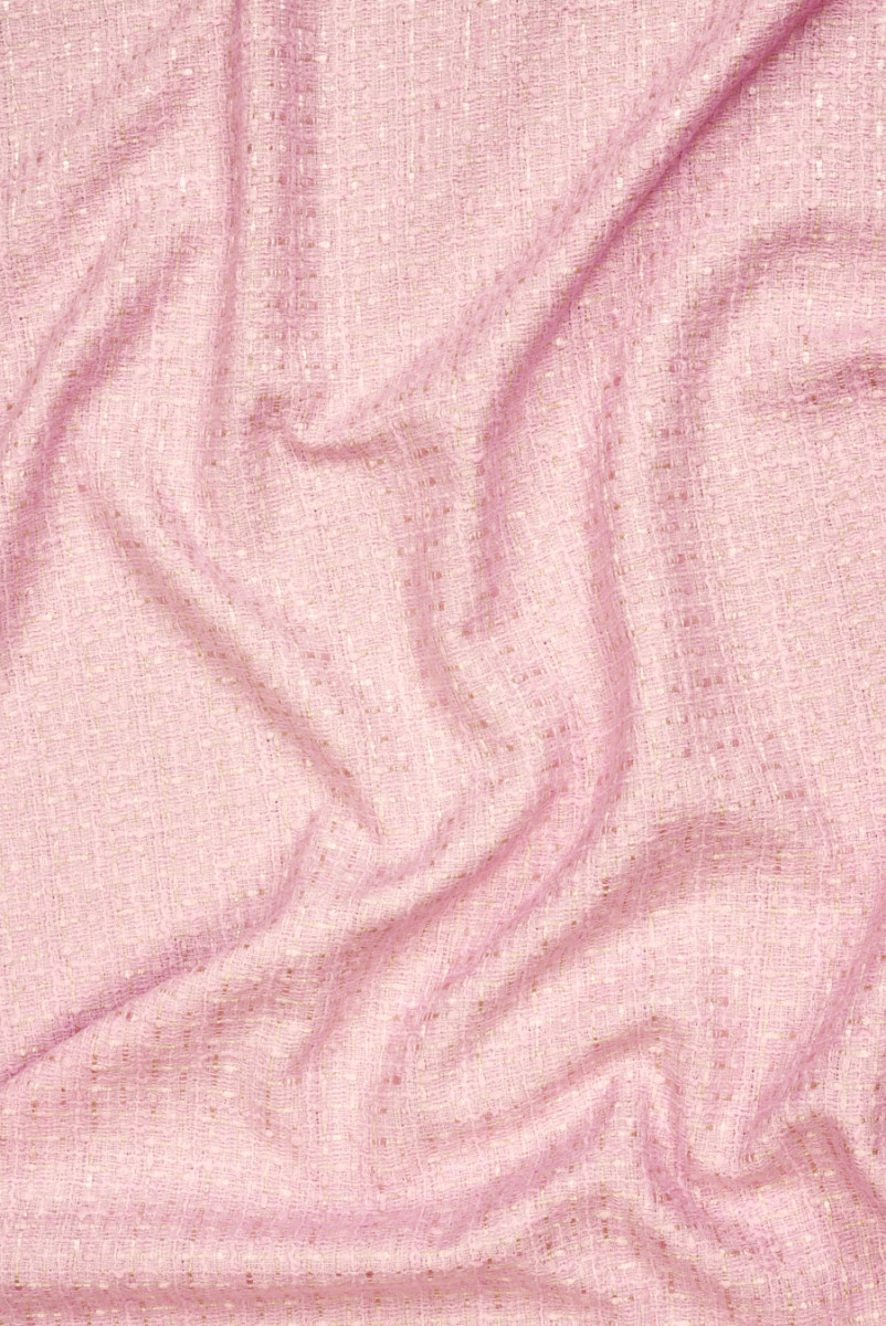Tkanina typu chanel różowa jasna KUPON 120cm