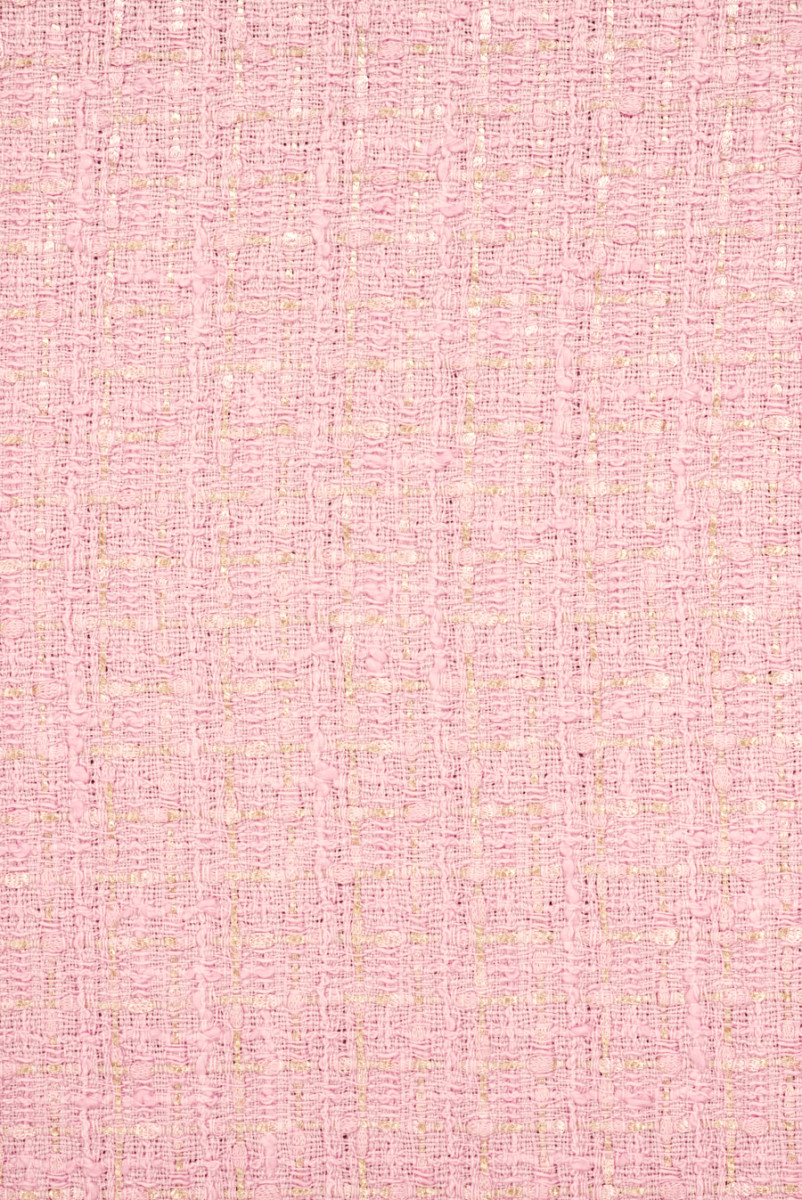 Tkanina typu chanel różowa jasna KUPON 120cm