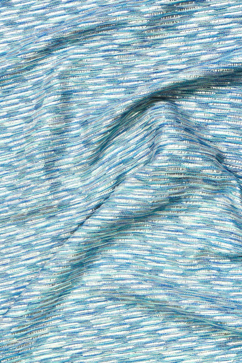Chanel fabric blue and silver