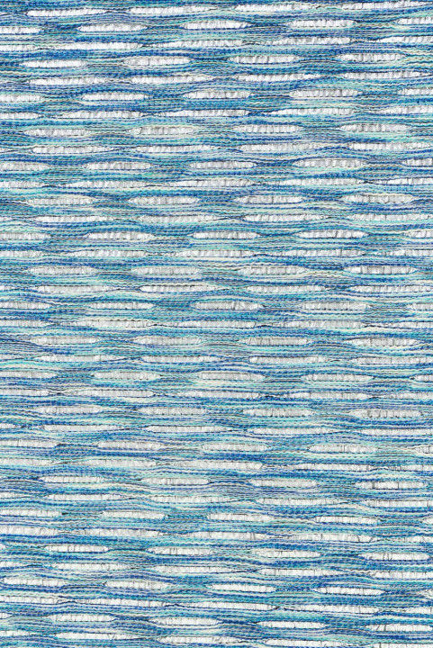 Chanel fabric blue and silver