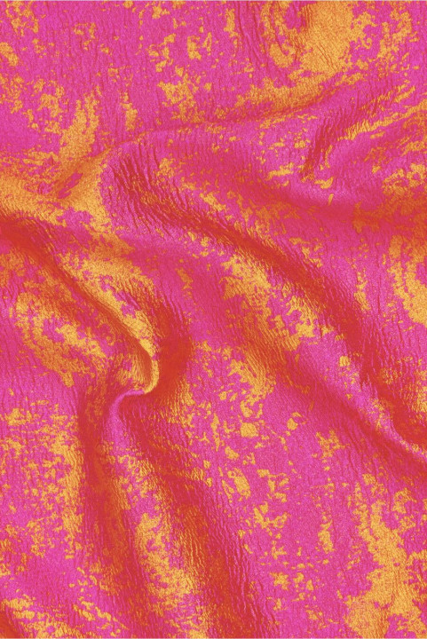 Abstract jacquard pink-orange