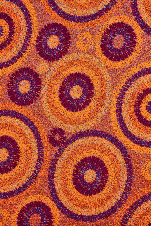 Jacquard orange rosettes